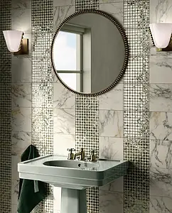 Background tile, Effect other marbles, Color white, Glazed porcelain stoneware, 20x20 cm, Finish matte