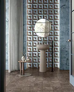 Background tile, Effect onyx, Color sky blue, Glazed porcelain stoneware, 20x20 cm, Finish glossy