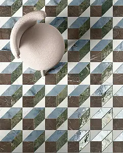 Background tile, Effect other marbles,onyx,amazonite,statuario, Color multicolor, Glazed porcelain stoneware, 20x20 cm, Finish glossy