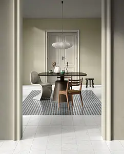 Background tile, Effect statuario, Color white, Glazed porcelain stoneware, 20x20 cm, Finish matte