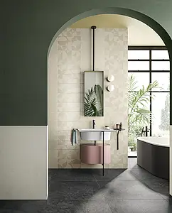Background tile, Effect slate, Color black, Unglazed porcelain stoneware, 60x60 cm, Finish antislip