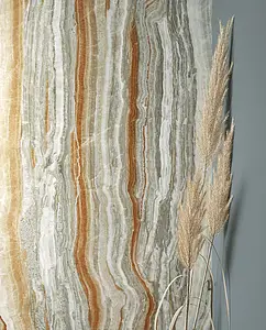 Carrelage, Effet pierre,onyx, Teinte multicolore, Grès cérame émaillé, 120x260 cm, Surface brillante