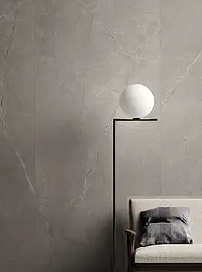 Bakgrunnsflis, Effekt stein,other marbles, Farge grå, Uglasert porselenssteintøy, 120x260 cm, Overflate matt
