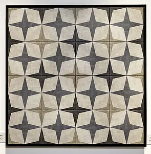Carrelage, Effet imitation carreaux de ciment, Teinte multicolore, Grès cérame émaillé, 20x20 cm, Surface mate