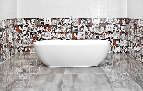 Lupin Ceramic Tiles produced by Ceramica Del Conca, Style designer,pop-art, 