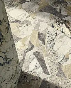 Carrelage, Effet autres types de marbre, Teinte multicolore, Grès cérame émaillé, 120x120 cm, Surface antidérapante