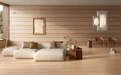 Background tile, Effect wood, Color brown, Glazed porcelain stoneware, 26.5x180 cm, Finish antislip