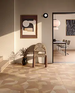 Background tile, Effect wood, Color brown, Glazed porcelain stoneware, 60x60 cm, Finish antislip