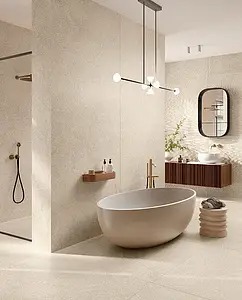 Background tile, Effect other stones, Color beige, Glazed porcelain stoneware, 120x278 cm, Finish antislip