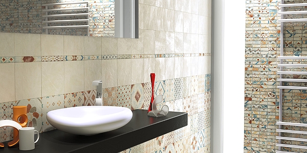 ST Amarcord Ceramic Tiles produced by Ceramica Del Conca, Style patchwork, faux encaustic tiles