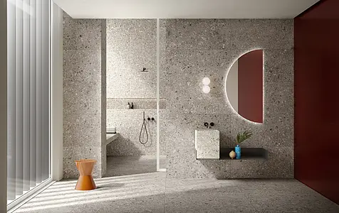Background tile, Effect stone,ceppo di gré, Color grey, Unglazed porcelain stoneware, 40x80 cm, Finish antislip