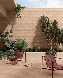 Background tile, Effect brick, Color brown, Glazed porcelain stoneware, 4.8x45 cm, Finish antislip