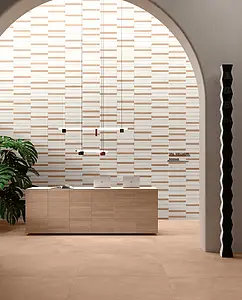 Background tile, Effect brick, Color brown, Glazed porcelain stoneware, 4.8x45 cm, Finish antislip