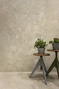 Mosaik, Optik stein, Farbe beige, Glasiertes Feinsteinzeug, 30x30 cm, Oberfläche rutschfeste