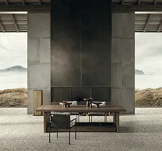 Hintergrundfliesen, Optik terrazzo, Farbe graue,weiße, Glasiertes Feinsteinzeug, 59.5x59.5 cm, Oberfläche rutschfeste