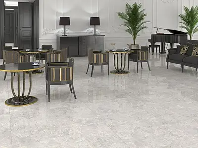 Background tile, Effect amazonite, Color grey, Glazed porcelain stoneware, 90x90 cm, Finish polished