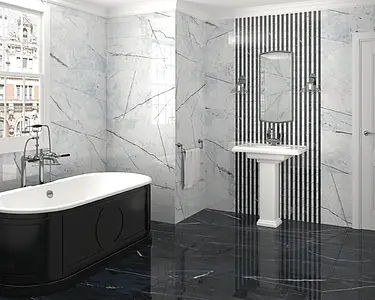 Background tile, Effect calacatta, Color grey,white, Glazed porcelain stoneware, 60x120 cm, Finish Honed