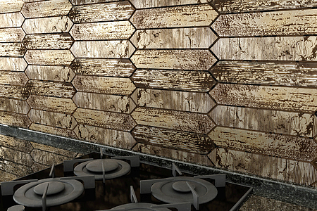 Crackle Ceramic Tiles produced by Dune Ceramica, Metal effect