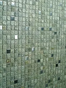 Mosaico, Colore grigio, Pietra naturale, 30x30 cm, Superficie Satinata