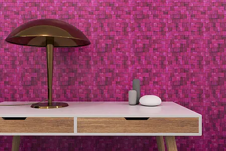Mosaico, Colore rosa, Vetro, 28.6x28.6 cm, Superficie Satinata