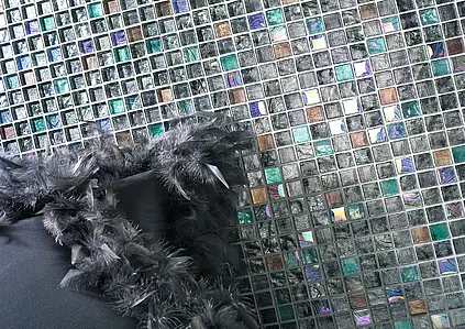 Mosaico, Color multicolor, Cristal, 29.8x29.8 cm, Acabado brillo