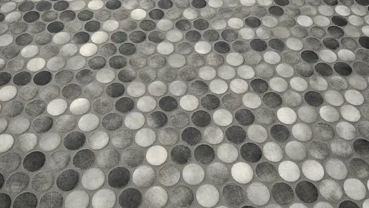 Mosaic tile, Effect concrete, Color grey, Glazed porcelain stoneware, 29x31.5 cm, Finish matte