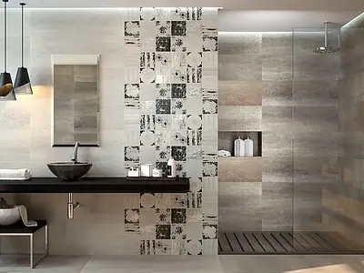 Background tile, Effect other stones, Color grey, Ceramics, 30x90 cm, Finish matte