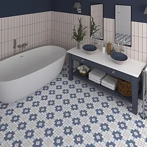 Mosaic effect tiles, Color multicolor, Glazed porcelain stoneware, 20x20 cm, Finish antislip