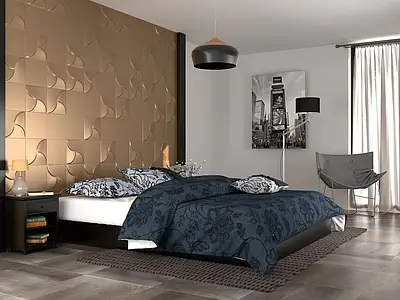 Background tile, Effect metal, Color brown, Ceramics, 25x25 cm, Finish semi-gloss