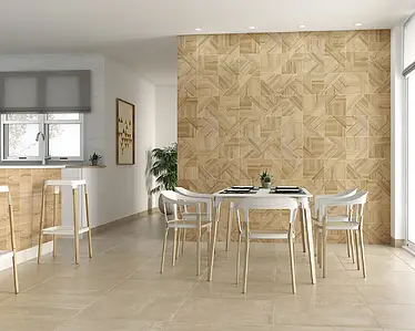 Background tile, Effect wood, Color brown, Ceramics, 25x25 cm, Finish matte
