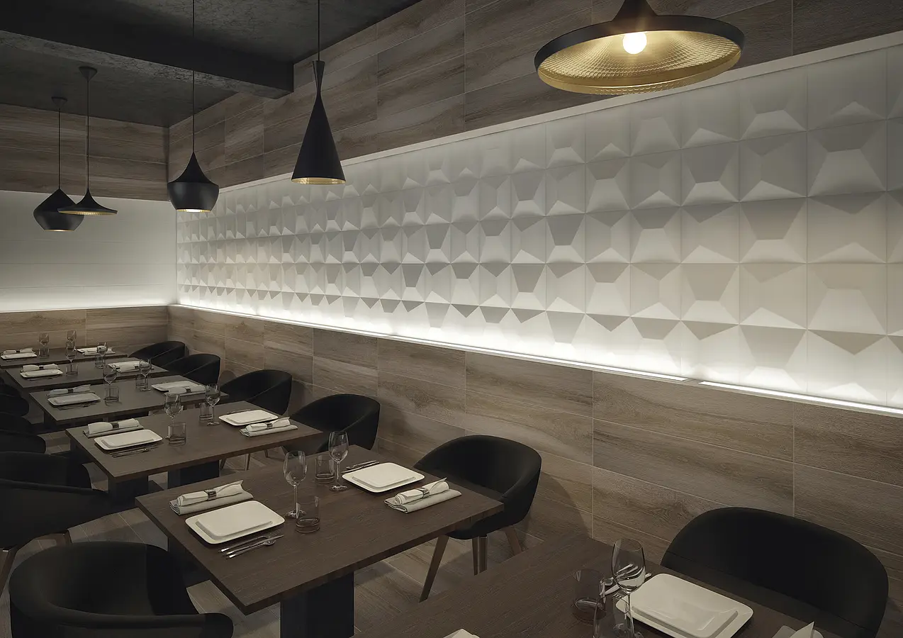 Background tile, Effect unicolor, Color white, Ceramics, 25x25 cm, Finish matte