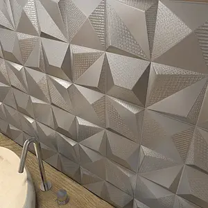 Decoro, Colore grigio, Ceramica, 25x25 cm, Superficie Satinata