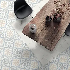 Background tile, Effect faux encaustic tiles, Color multicolor, Glazed porcelain stoneware, 20x20 cm, Finish antislip