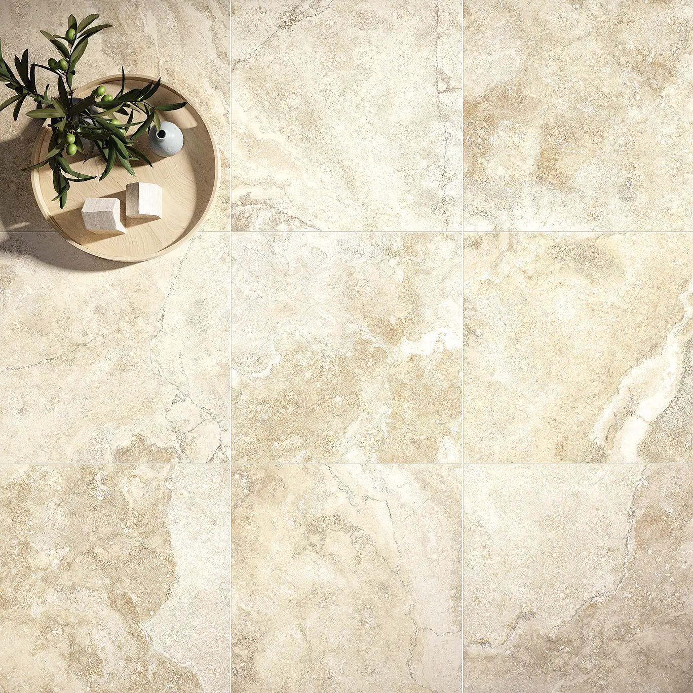 Background tile, Effect stone,other stones, Color beige, Glazed porcelain stoneware, 60x60 cm, Finish antislip