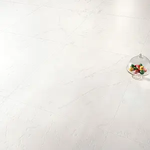 Effekt sten, Farve hvid, Grundflise, Glaseret porcelænsstentøj, 80x80 cm, Overflade mat
