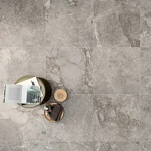 Background tile, Effect stone,other marbles, Color grey, Glazed porcelain stoneware, 80x80 cm, Finish matte