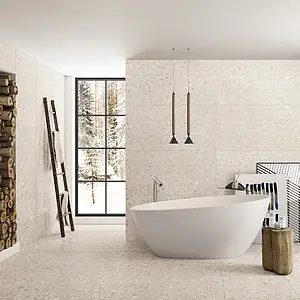 Background tile, Effect stone,ceppo di gré, Color beige,white, Glazed porcelain stoneware, 60x60 cm, Finish antislip