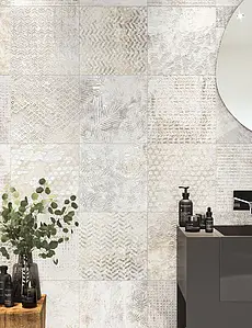 Background tile, Effect stone,slate, Color grey,white, Style patchwork, Glazed porcelain stoneware, 30x30 cm, Finish antislip