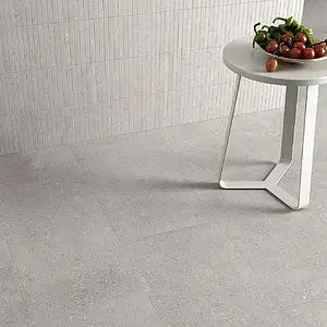Grundflise, Effekt beton, Farve grå, Glaseret porcelænsstentøj, 60x120 cm, Overflade skridsikker