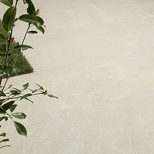 Effekt beton, Farve beige, Grundflise, Glaseret porcelænsstentøj, 60x120 cm, Overflade skridsikker