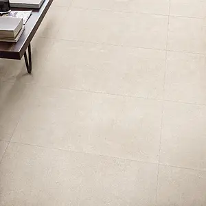 Hintergrundfliesen, Optik beton, Farbe beige, Glasiertes Feinsteinzeug, 60x120 cm, Oberfläche rutschfeste