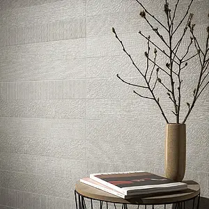 Effekt beton, Farve grå, Stil patchwork, Dekorativt stykke, Glaseret porcelænsstentøj, 10x60 cm, Overflade skridsikker
