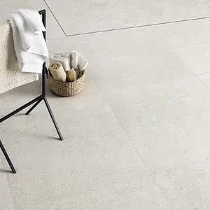 Effekt beton, Farve hvid, Grundflise, Glaseret porcelænsstentøj, 30x60 cm, Overflade skridsikker