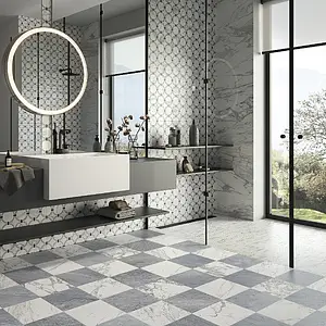 Background tile, Effect other marbles, Color white, Glazed porcelain stoneware, 30x60 cm, Finish matte