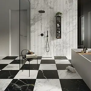 Background tile, Effect other marbles, Color white, Glazed porcelain stoneware, 60x120 cm, Finish matte