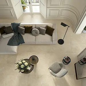Grundflise, Effekt anden marmor, Farve beige, Glaseret porcelænsstentøj, 60x120 cm, Overflade mat