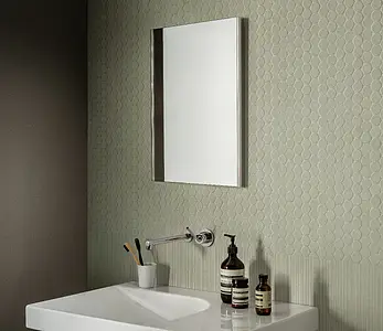 Mosaik flise, Farve grøn, Glaseret porcelænsstentøj, 29x29.7 cm, Overflade skridsikker