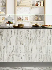 Mosaico, Effetto altri tipi di marmo, Colore bianco, Gres porcellanato smaltato, 30x30 cm, Superficie opaca