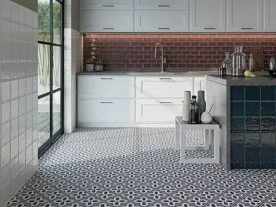 Background tile, Effect faux encaustic tiles, Color multicolor, Unglazed porcelain stoneware, 20x20 cm, Finish antislip