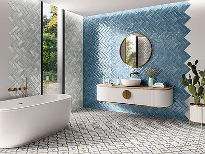 Background tile, Effect faux encaustic tiles, Color multicolor, Unglazed porcelain stoneware, 20x20 cm, Finish antislip